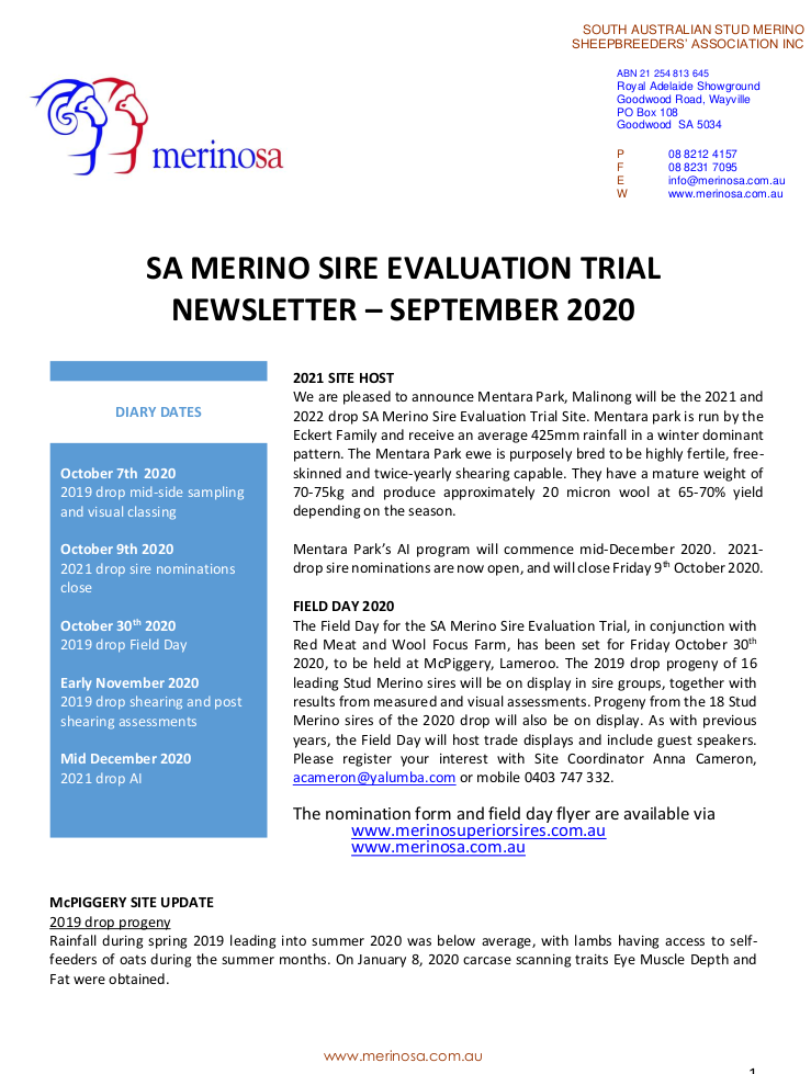 newsletter SEP 2020